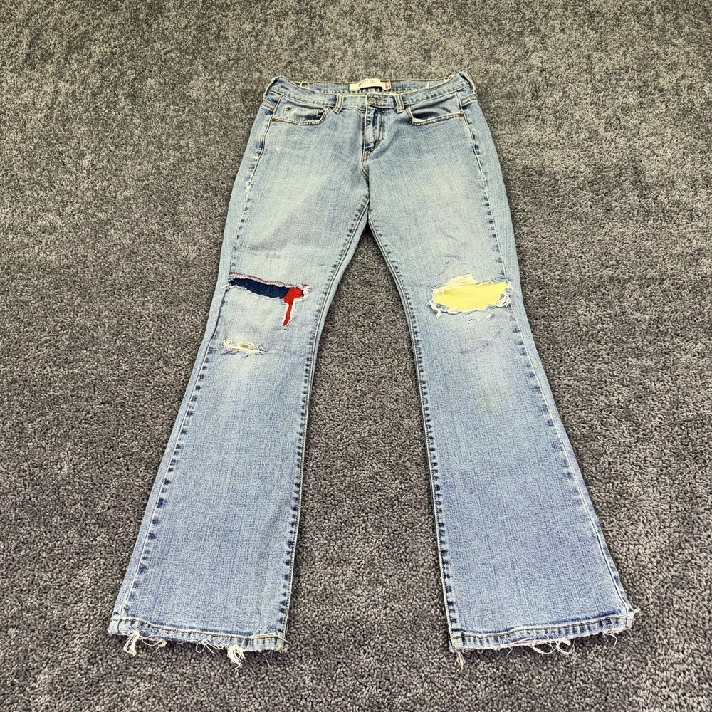 Levis Jeans Womens 6M Blue Mid Rise Bootcut Distressed Stretch Light Wash Denim